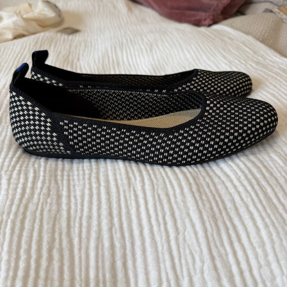 Rothy's The Square Noire Ballet Flats Women's Sz 9 Mesh Casual Black Checkered - Picture 6 of 6